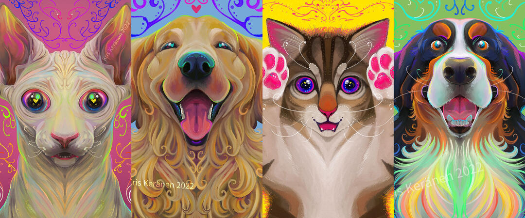 Pet portrait commissions